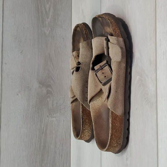 Birkenstock Betula Women Arizona Taupe Sandals Flats shoes sz 37/6 - Picture 2 of 12